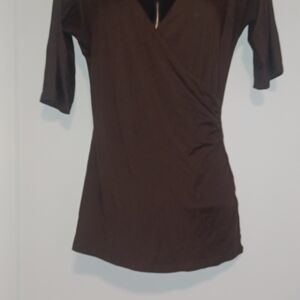 BCBGMaxAzria Espresso V-Neck Tunic